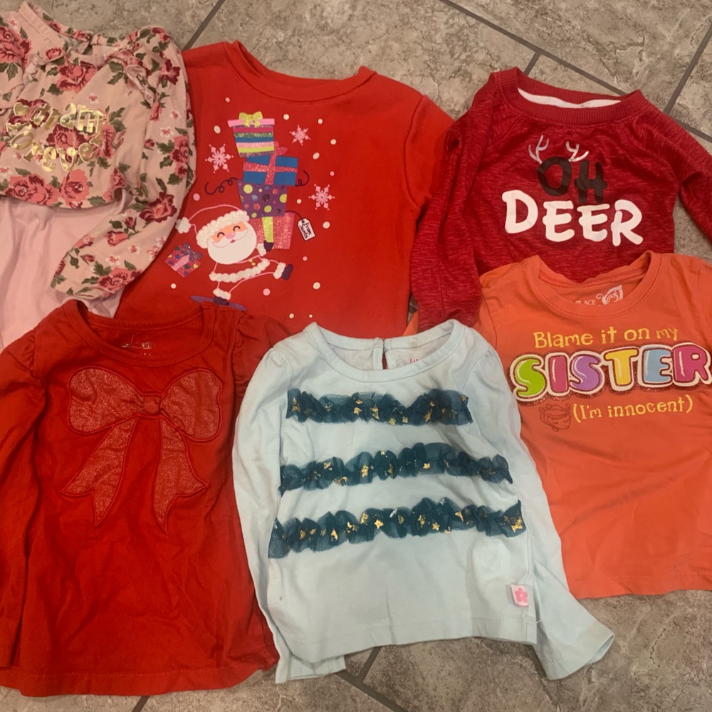 24 mo girl shirt lot